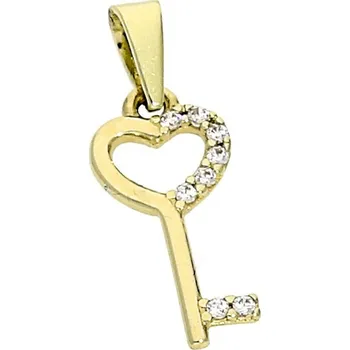 Přívěsek Goldstore Přívěsek zlatý lesklý klíč Žluté zlato