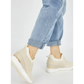 Dámské tenisky Smetanové dámské sneakersy na klínku NB687BE Velikost: 41