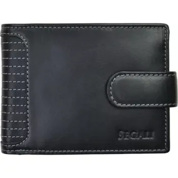 Peněženka SEGALI Pánská kožená peněženka 2572665005C černá