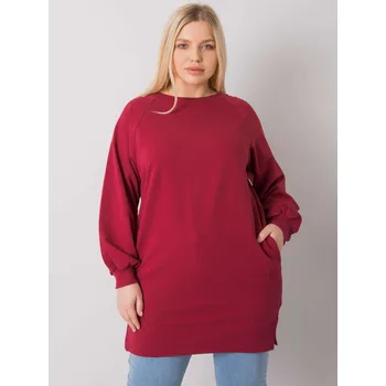 Dámská mikina Vínová basic mikina RV-BZ-7227.95-bordo Velikost: ONE SIZE