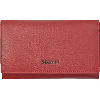 Peněženka SEGALI Dámská kožená peněženka SG-27074 červená