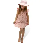 Esito Dívčí mušelínové šaty Flower pink Vel. 110 - 116
