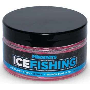 Nástraha Mikbaits Ice Fishing range Lososí Jikry v Dipu 100ml česnek