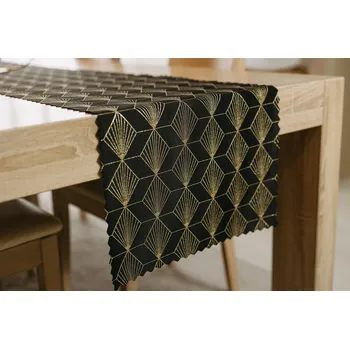 ubrus Luxusní běhoun na stůl Cubes - černý SW26 Rozměr běhounu (šířka x délka): 40x110cm