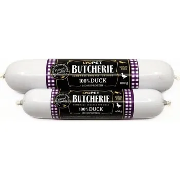 Krmivo pro psa LYOPET Butcherie Duck sausage velikost: 800g