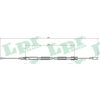 Lanko parkovací brzdy Tažné lanko, parkovací brzda LPR C0007B