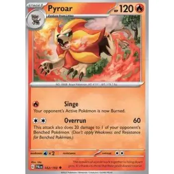 Sběratelská karetní hra Pokémon PAL 032/193 Pyroar - Paldea Evolved Stav: Near Mint, Verze: REVERSE HOLO