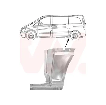 Blatník karosérie Boční stěna VAN WEZEL 3080141