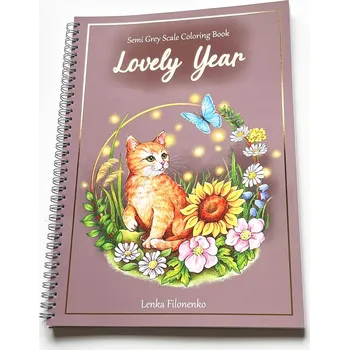 Antistresové omalovánky Lovely Year, antistresové omalovánky s podpisem autorky, Lenka Filonenko