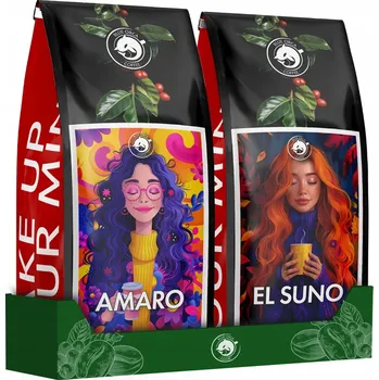 Káva zrnková 1kg x2 Amaro & El Suno Čerstvě Pražená 100% ARABICA