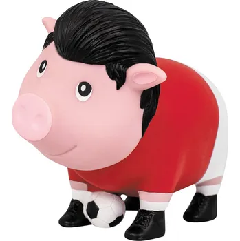 Pokladnička Lilalu Pokladnička prasátko fotbalista, červená