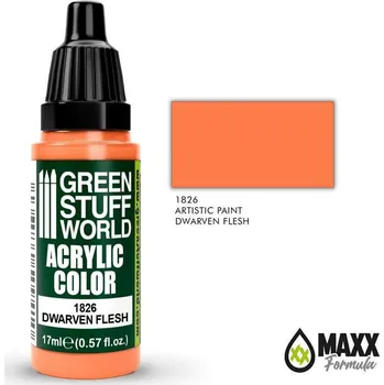 Modelářská barva Green Stuff World Acrylic Artistic Paint - DWARVEN FLESH 17ml (Green Stuff World)