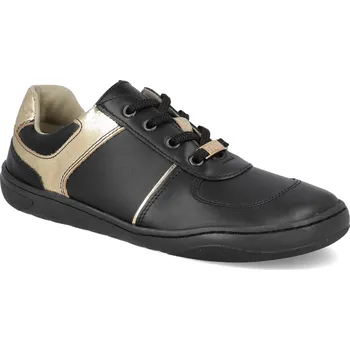 Dívčí obuv Barefoot boty Fare - Mid-wide 7211111 Bonitky černé/zlaté Velikost: 39