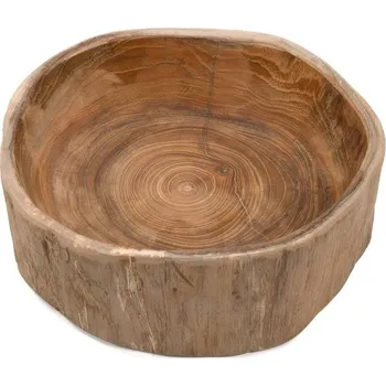 Dřevěná masivní miska do kuchyně, dřevo palisandr, kulatá, 28 cm