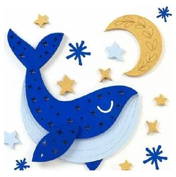 Dětské zboží Zestaw kreatywny 3D Wieloryb 18x18cm