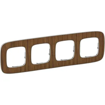 Čtyřrámeček Valena Allure ořech Legrand 754464