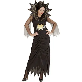 Karnevalový kostým Dámský kostým pavoučí žena (šaty, opasek s pavučinou kolem hlavy) - XXL