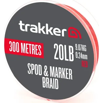 Trakker Šňůra Spod & Marker Braid 300m - Red 30lb, 13,6kg, 0,28mm, 300m - Red