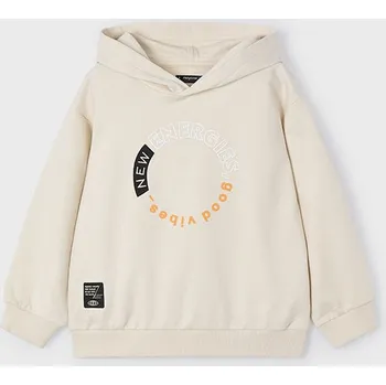 Oblečení a móda Mikina přes hlavu s kapucí GOOD VIBES smetanová MINI Mayoral velikost: 116