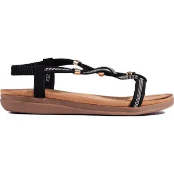 Dámské sandále Nazouvací černé dámské sandály LX-2552B Velikost: 37