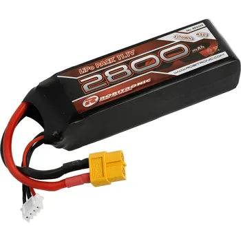RC náhradní díl Robitronic LiPo Akku 2800mAh 3S 45C XT60 (25x34x105)