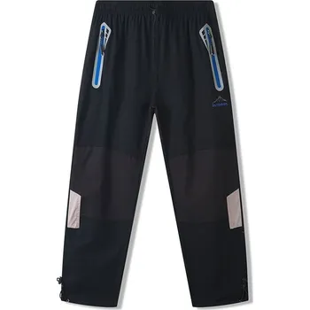 Dětská móda PLÁTĚNÉ KALHOTY Velikost: 146, Barva: Černá/modrý zip