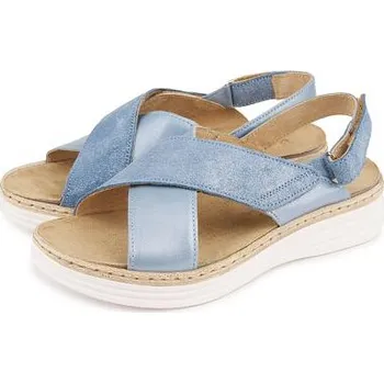 Dámské sandále Vlnka Dámské kožené sandály Danka modrá velikost obuv dospělí 42