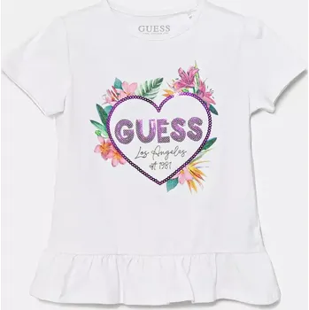 Chlapecké tričko Dětské tričko Guess bílá barva, K5GI10 K6YW4 K5GI10.K6YW4.PPYA 00X, vel. 118-122