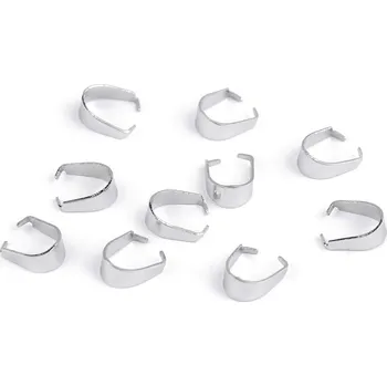 Šperk Šlupna z nerezové oceli k výrobě šperků, barva 2 (4x8 mm) platina