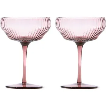 Sklenice Sada sklenic na víno Pols Potten Pum Coupe Glasses 250 ml 2-pack 140.230.152 růžová 39X