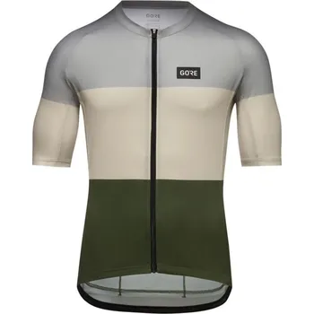 cyklistický dres GORE Cyklistický dres s krátkým rukávem - SPIRIT STRIPES - světle modrá/zelená