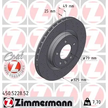 Brzdový kotouč Brzdový kotouč ZIMMERMANN 450.5228.52