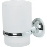 Spirella nástěnný kelímek na zubní kartáčky CAMPAGNE, bílé sklo, chromovaná ocel