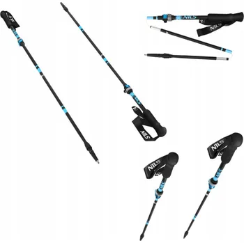 Trekingová hůl Trekkingové hole nastavitelné pro chůzi Nordic Walking černé