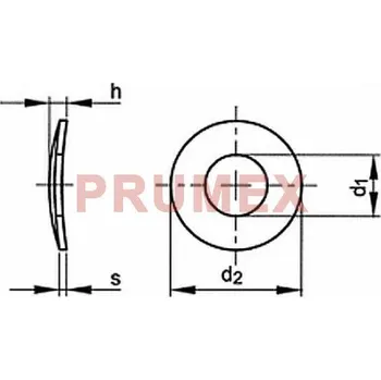 Matice Podložka pružná prohnutá DIN 137A M6 / 6,4
