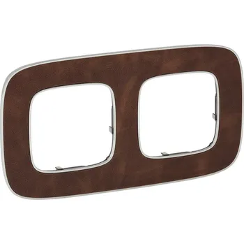 Dvojrámeček Valena Allure kůže Legrand 754452