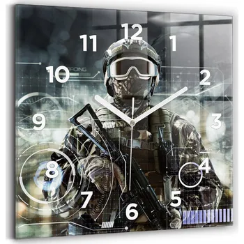 Hodiny Nástěnné hodiny Wallfluent černé 30 cm