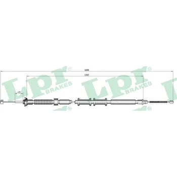 Lanko parkovací brzdy Tažné lanko, parkovací brzda LPR C0307B