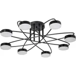 LED Přisazený lustr 8xLED/7W/230V 3000-6000K pr. 70 cm černá