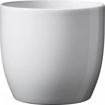 Květináč Keramický květináč Basel lesklý 13 cm bílý