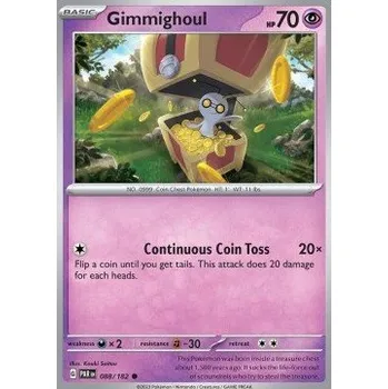Sběratelská karetní hra Pokémon PAR 088/182 Gimmighoul - Paradox Rift Stav: Near Mint, Verze: REVERSE HOLO