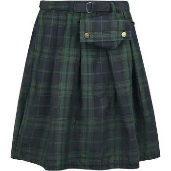 Dámská sukně Středně dlouhá sukně Gotika z Banned Alternative - Kilt Fear Is Over - Muži - zelená
