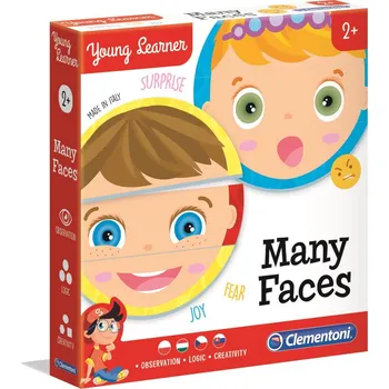 Puzzle CLEMENTONI Young Learner: Mnoho tváří 6x3 dílky