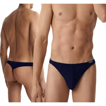 Kalhotky Tanga pánské pohodlné a odvážné ATLANTIC bavlněné CMP-022 S námořnická modrá