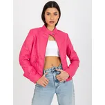 Tmavě růžová koženková bunda s kapsami -NM-KR-G103.00P-dark pink Velikost: S