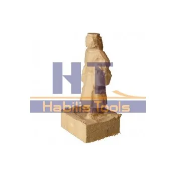 Řezbářský polotovar, lipové dřevo, žena s košíkem