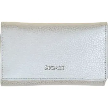 Peněženka SEGALI Dámská kožená peněženka SG-27074 stříbrná