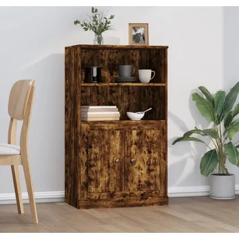 Příborník do zásuvky vidaXL Skříň highboard 60 x 35,5 x 103,5 kompozitní dřevo [816312] Barva: kouřový dub