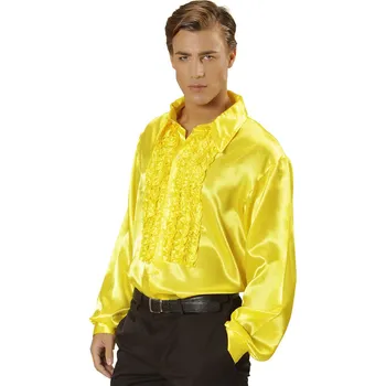 Karnevalový kostým Pánská disco košile 70. léta, žlutá - M/L