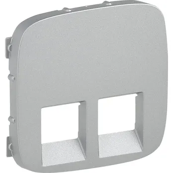 Elektrická zásuvka Kryt komunikační zásuvky dvojitý Valena Allure hliník Legrand 755427